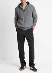 Cashmere Zip-Front Hoodie in Cashmere | VINCE Men