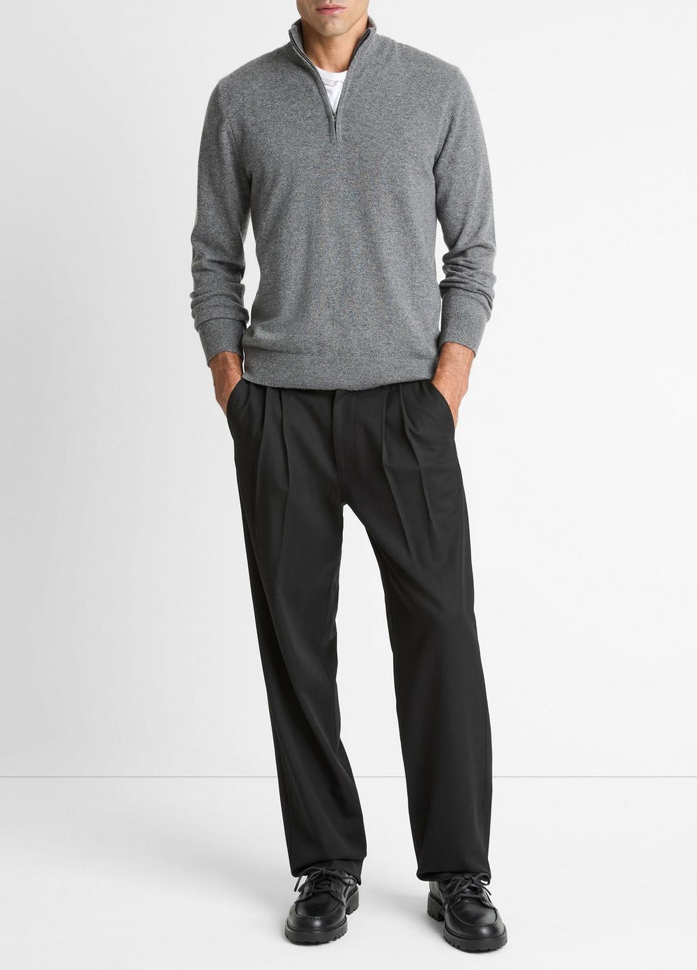 Cashmere Quarter-Zip Sweater in Quarter Zip | VINCE Men