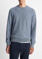 Geo-Jacquard Wool-Blend Crew Neck Sweater in Crew Neck | VINCE Men
