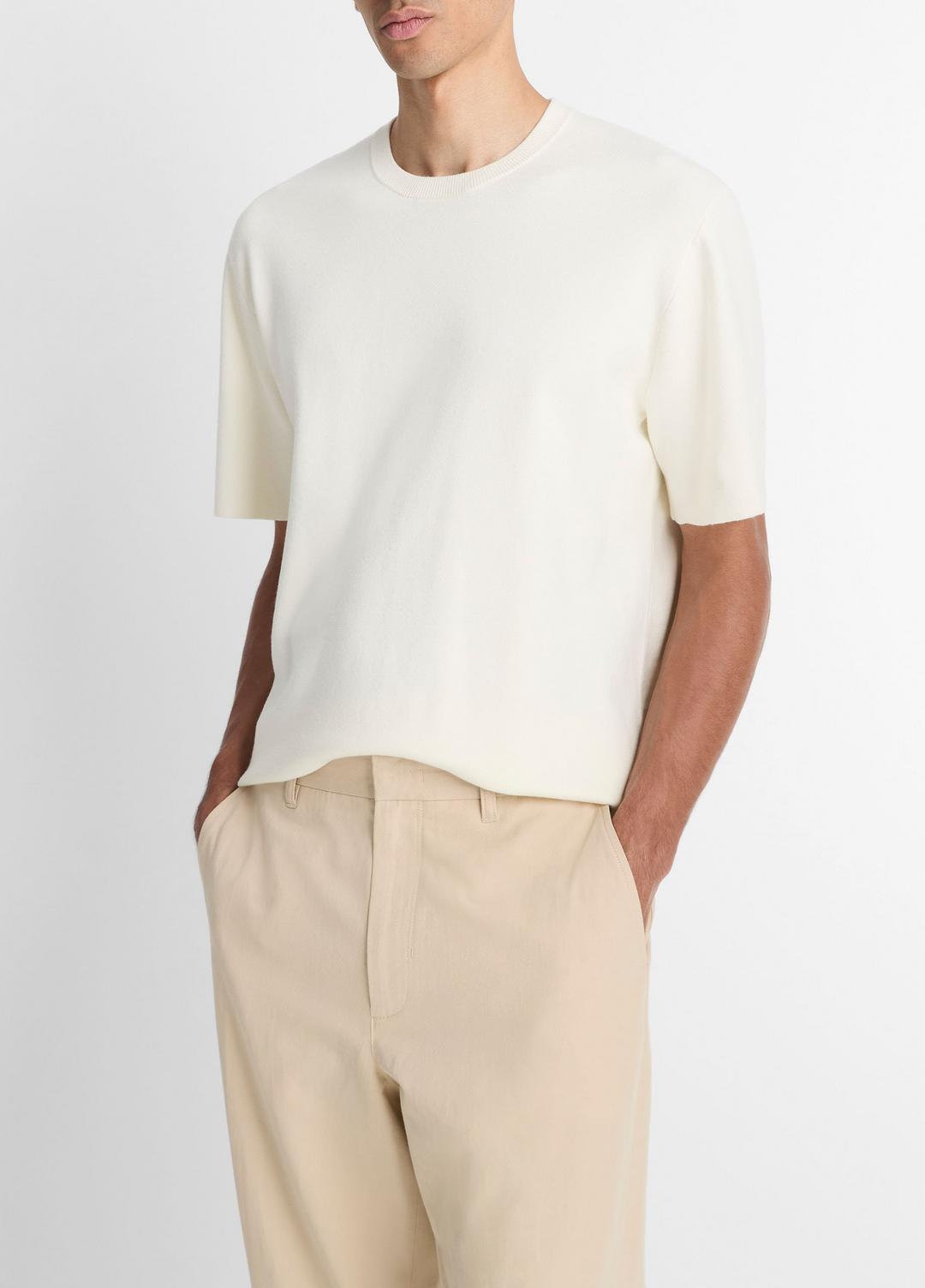 Milano Short-Sleeve Crew Neck Sweater in Crew Neck | VINCE Men