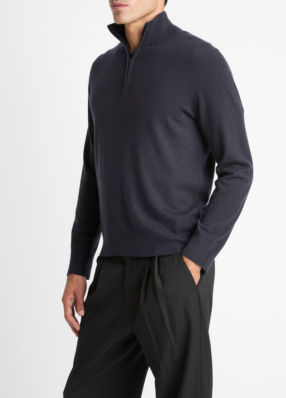 Cashmere Quarter-Zip Sweater in Quarter Zip | VINCE Men