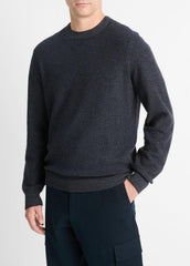 Geo-Jacquard Wool-Blend Crew Neck Sweater in Crew Neck | VINCE Men