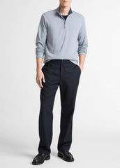 Double-Face Cotton-Blend Quarter-Zip Pullover in Quarter Zip | VINCE Men