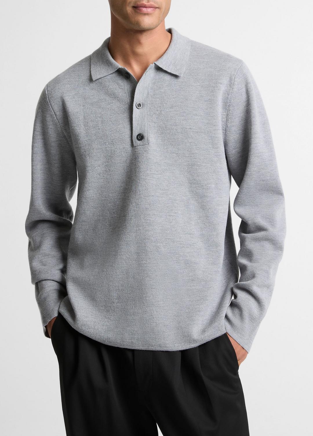 Italian Merino Wool Milano Polo Sweater in Sweaters | VINCE Men