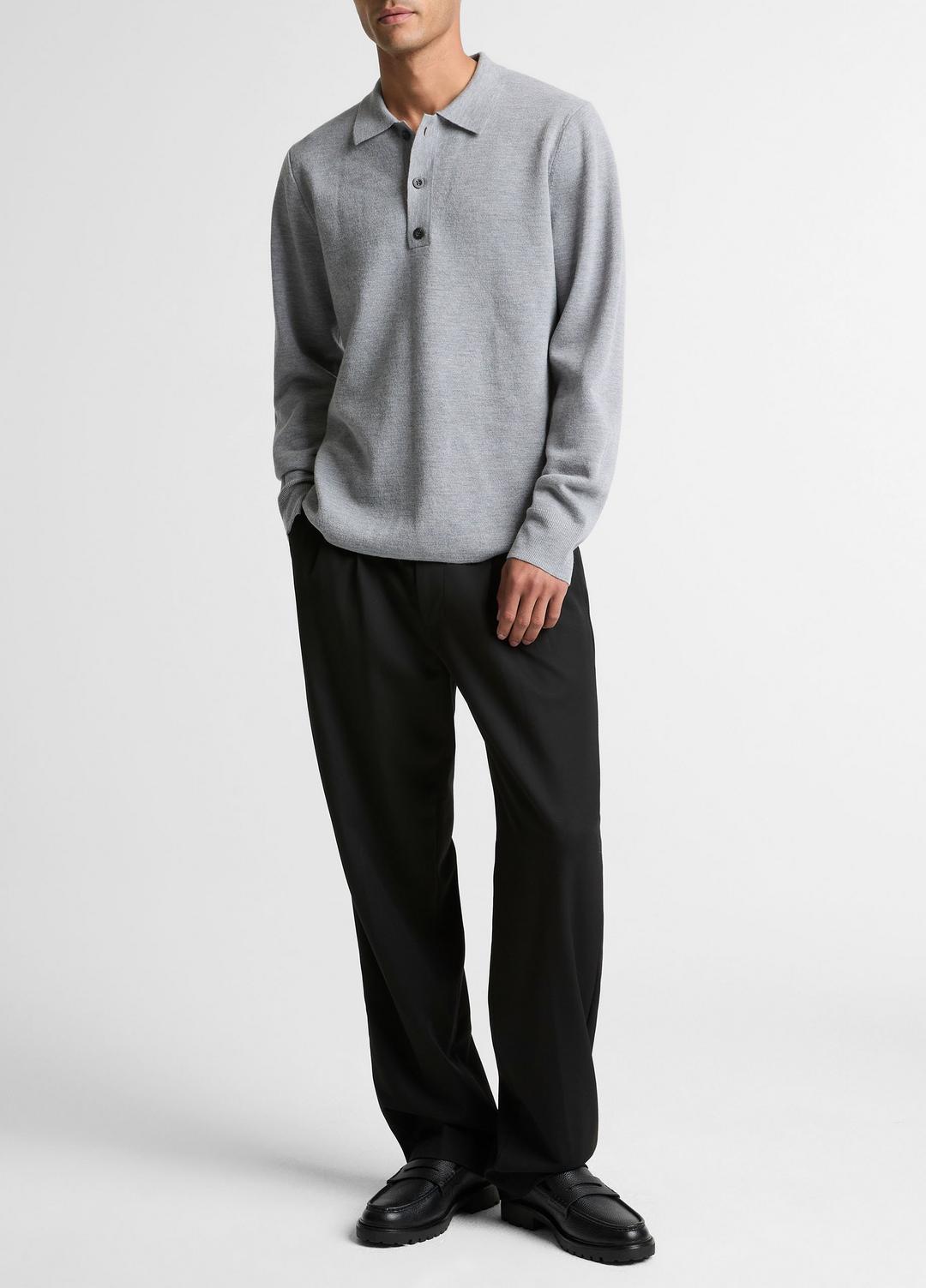 Italian Merino Wool Milano Polo Sweater in Sweaters | VINCE Men