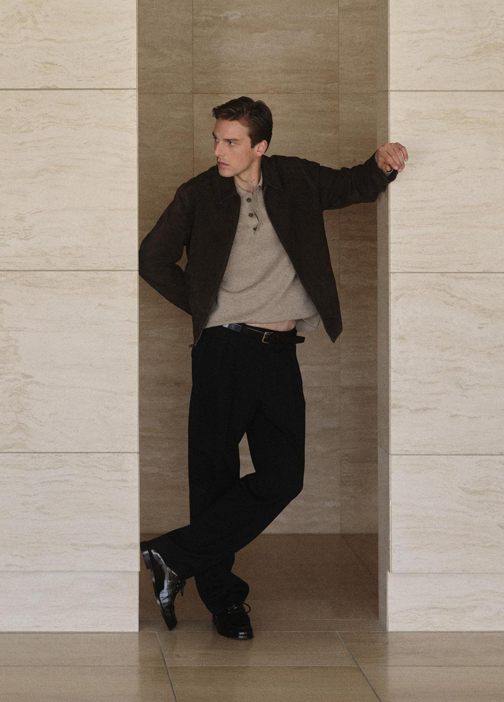 Italian Merino Wool Milano Polo Sweater in Sweaters | VINCE Men