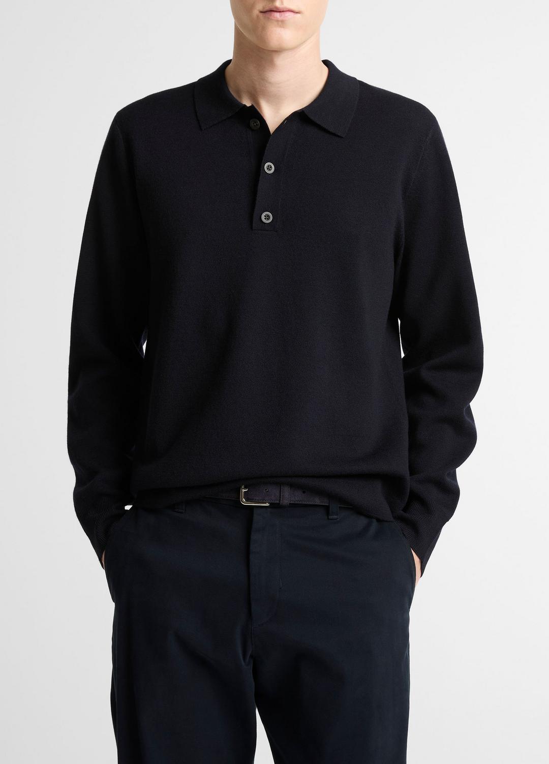 Italian Merino Wool Milano Polo Sweater in Sweaters | VINCE Men