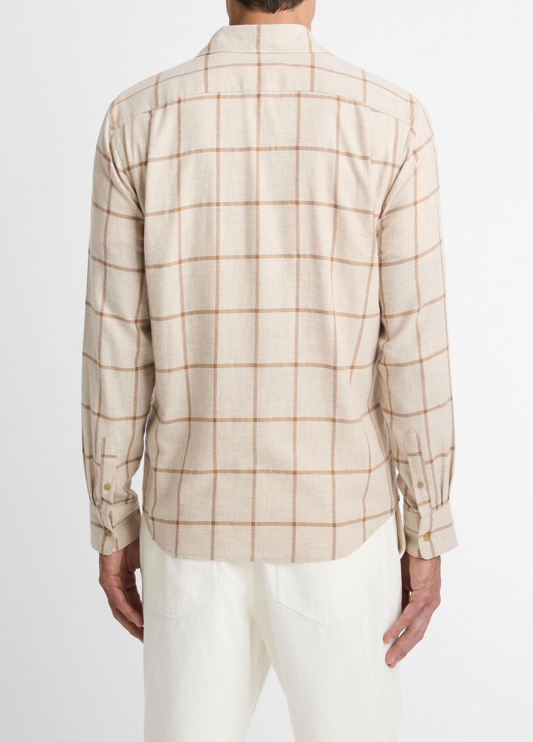 Rockery Plaid Cotton Button-Front Shirt in Long Sleeve | VINCE Men