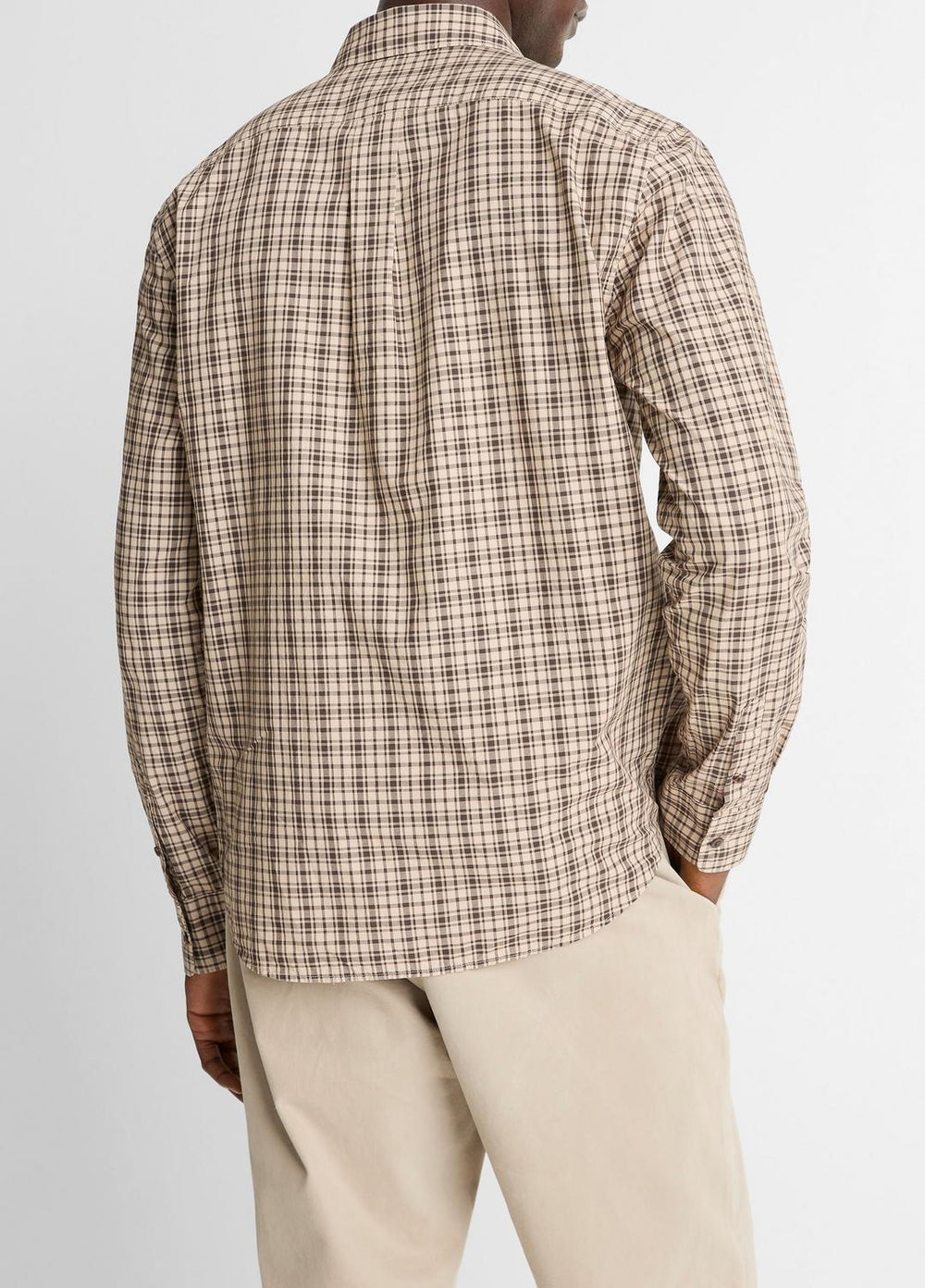 Great Falls Plaid Cotton Button-Front Shirt in Long Sleeve | VINCE Men
