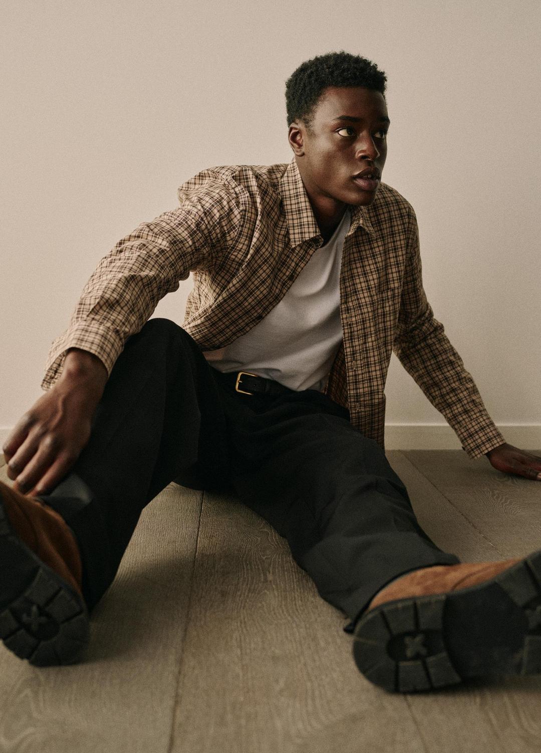 Great Falls Plaid Cotton Button-Front Shirt in Long Sleeve | VINCE Men
