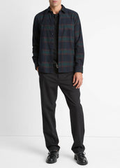 Holme Plaid Cotton Button-Front Shirt in Long Sleeve | VINCE Men