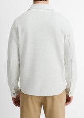 Double-Knit Cotton-Blend Piqué Shirt Jacket in Shirt Jackets | VINCE Men