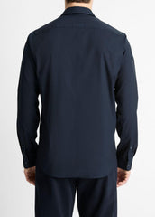 Stretch-Cotton Poplin Shirt in Long Sleeve | VINCE Men