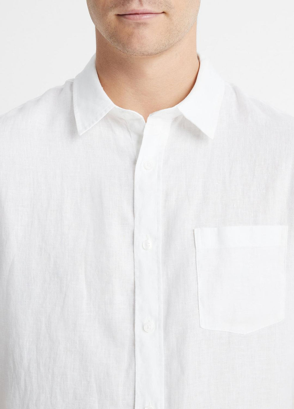 Linen Short-Sleeve Shirt in Short Sleeve | VINCE Men