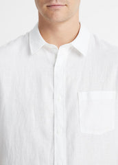 Linen Short-Sleeve Shirt in Short Sleeve | VINCE Men