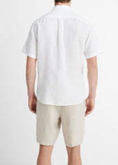 Linen Short-Sleeve Shirt in Short Sleeve | VINCE Men
