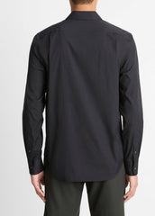 Stretch-Cotton Poplin Shirt in Long Sleeve | VINCE Men