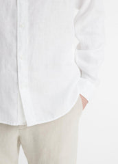 Linen Long-Sleeve Shirt in Long Sleeve | VINCE Men