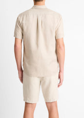 Linen Short-Sleeve Shirt in Short Sleeve | VINCE Men