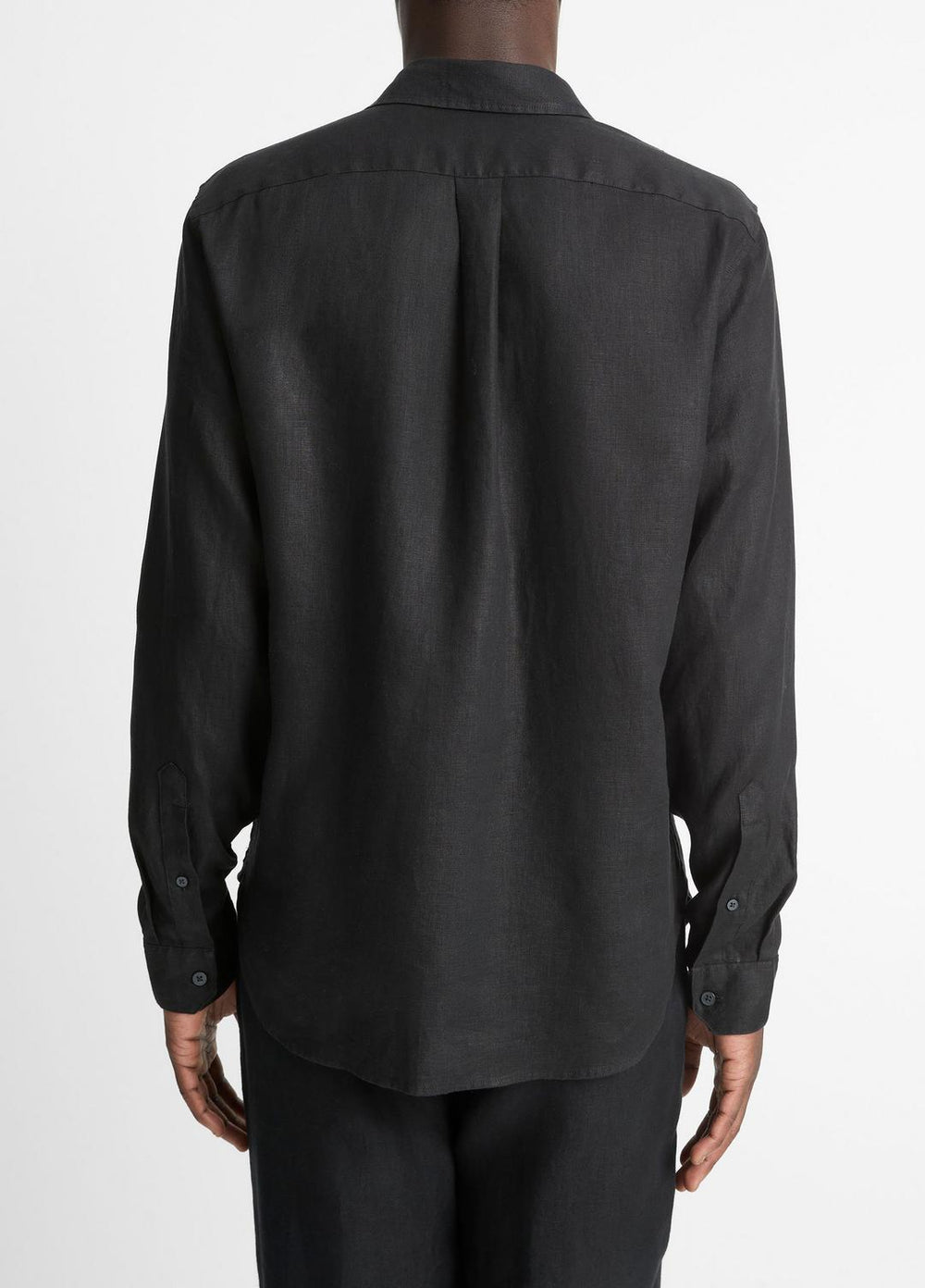 Linen Long-Sleeve Shirt in Long Sleeve | VINCE Men