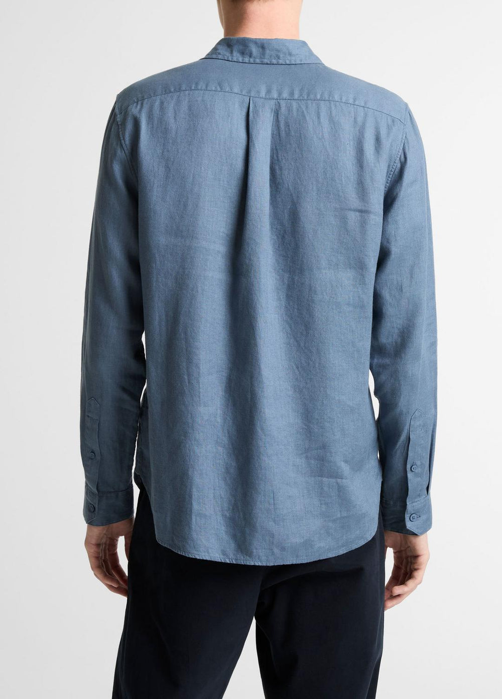 Linen Long-Sleeve Shirt in Long Sleeve | VINCE Men