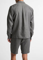 Linen Garage Shirt  in Long Sleeve | VINCE Men
