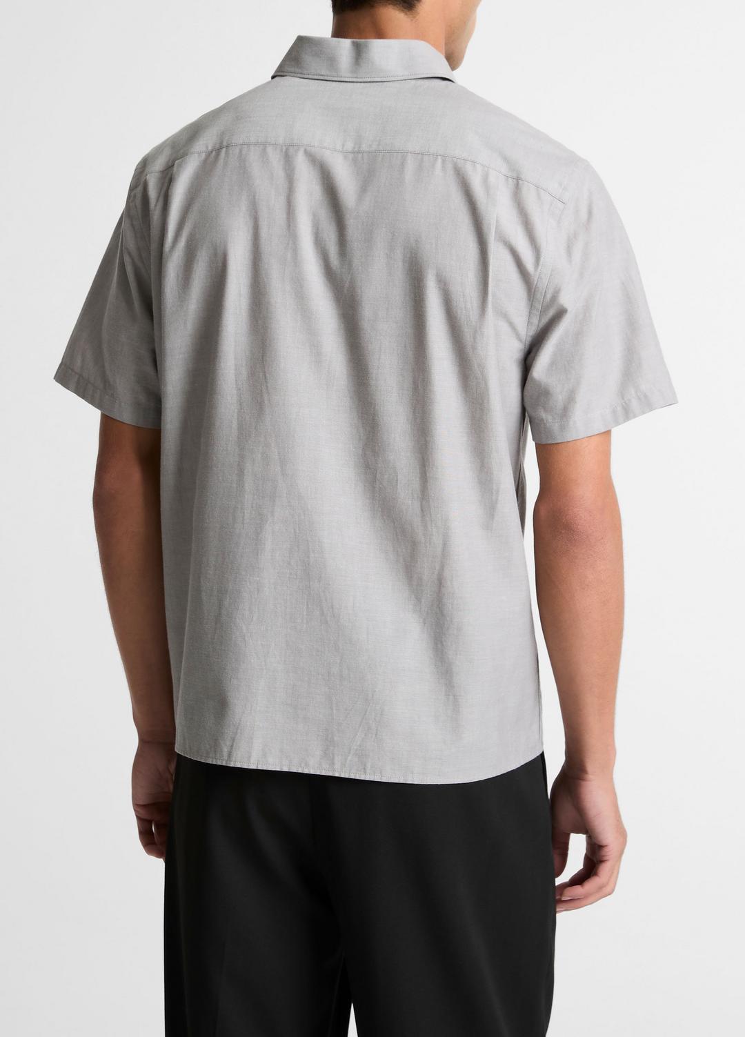 Cotton Short-Sleeve Button-Front Shirt  in Short Sleeve | VINCE Men