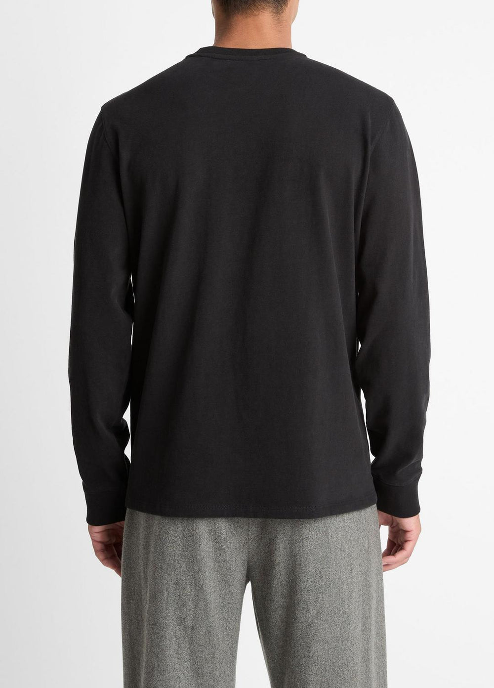 Sueded Jersey Long-Sleeve Pocket T-Shirt in Long Sleeve | VINCE Men