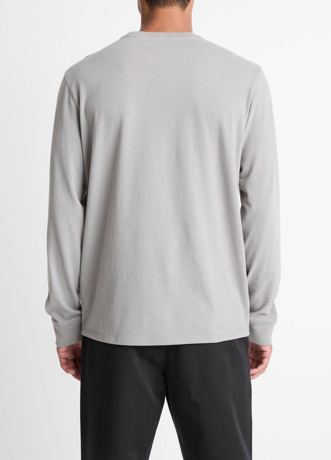 Sueded Jersey Long-Sleeve Pocket T-Shirt in Long Sleeve | VINCE Men
