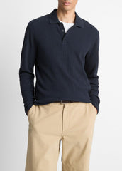Variegated Cotton Polo Shirt in Henleys & Polos | VINCE Men