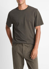 Garment Dye Cotton T-Shirt in Short Sleeve | VINCE Men