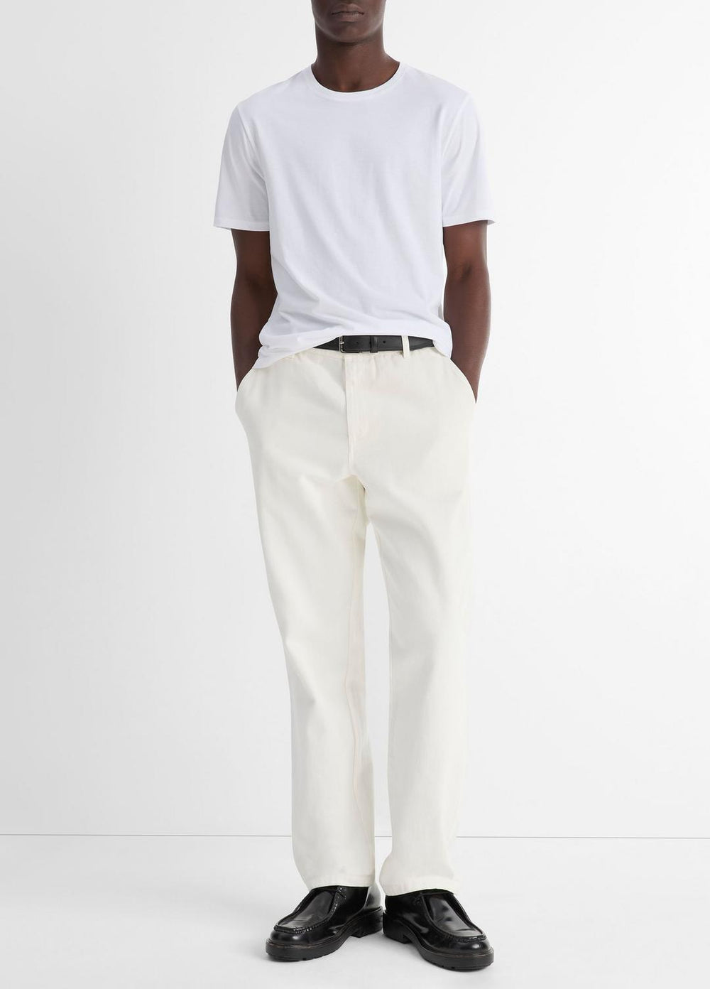 Pima Cotton Crew Neck T-Shirt in Short Sleeve | VINCE Men