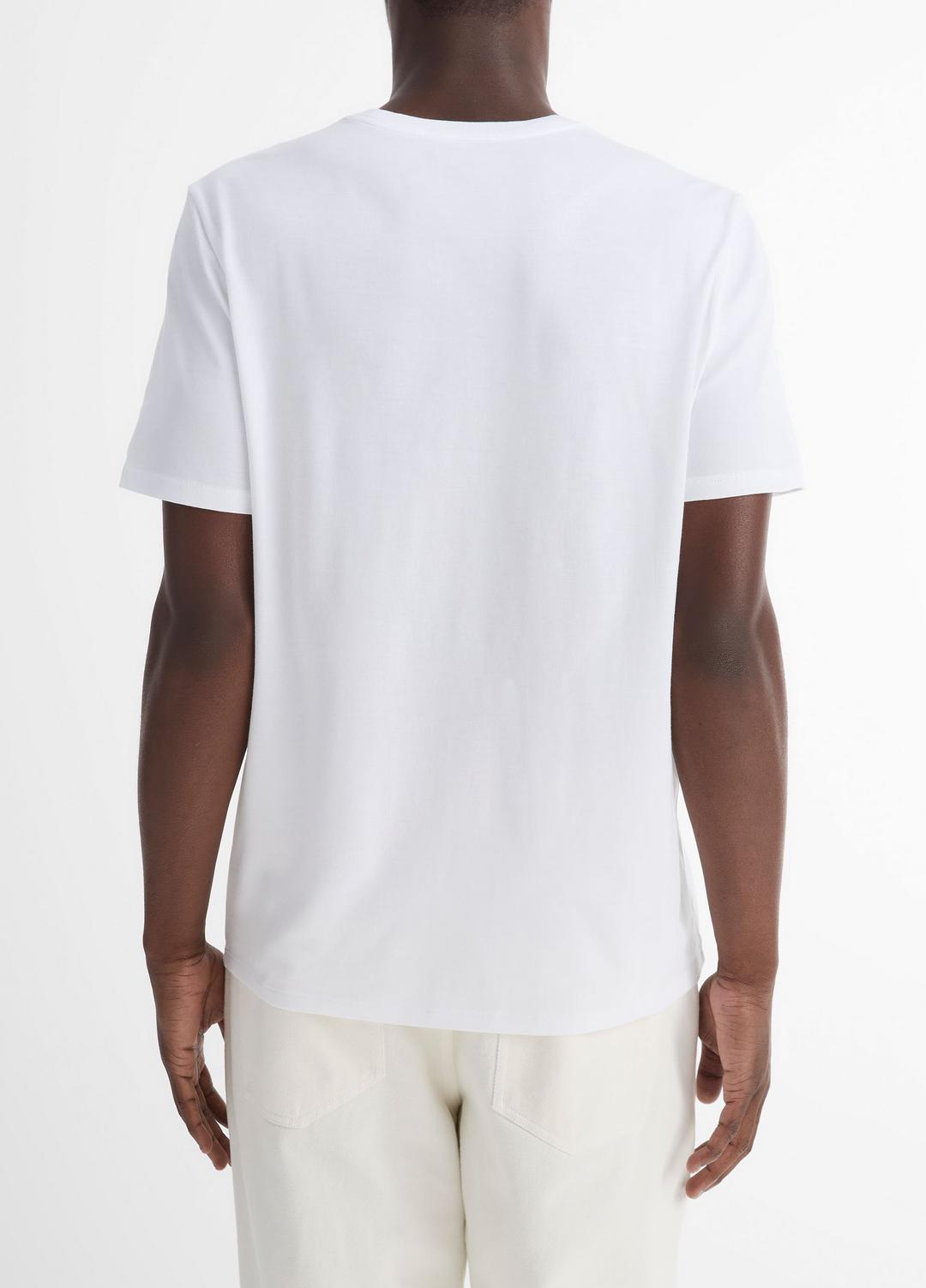 Pima Cotton Crew Neck T-Shirt in Short Sleeve | VINCE Men