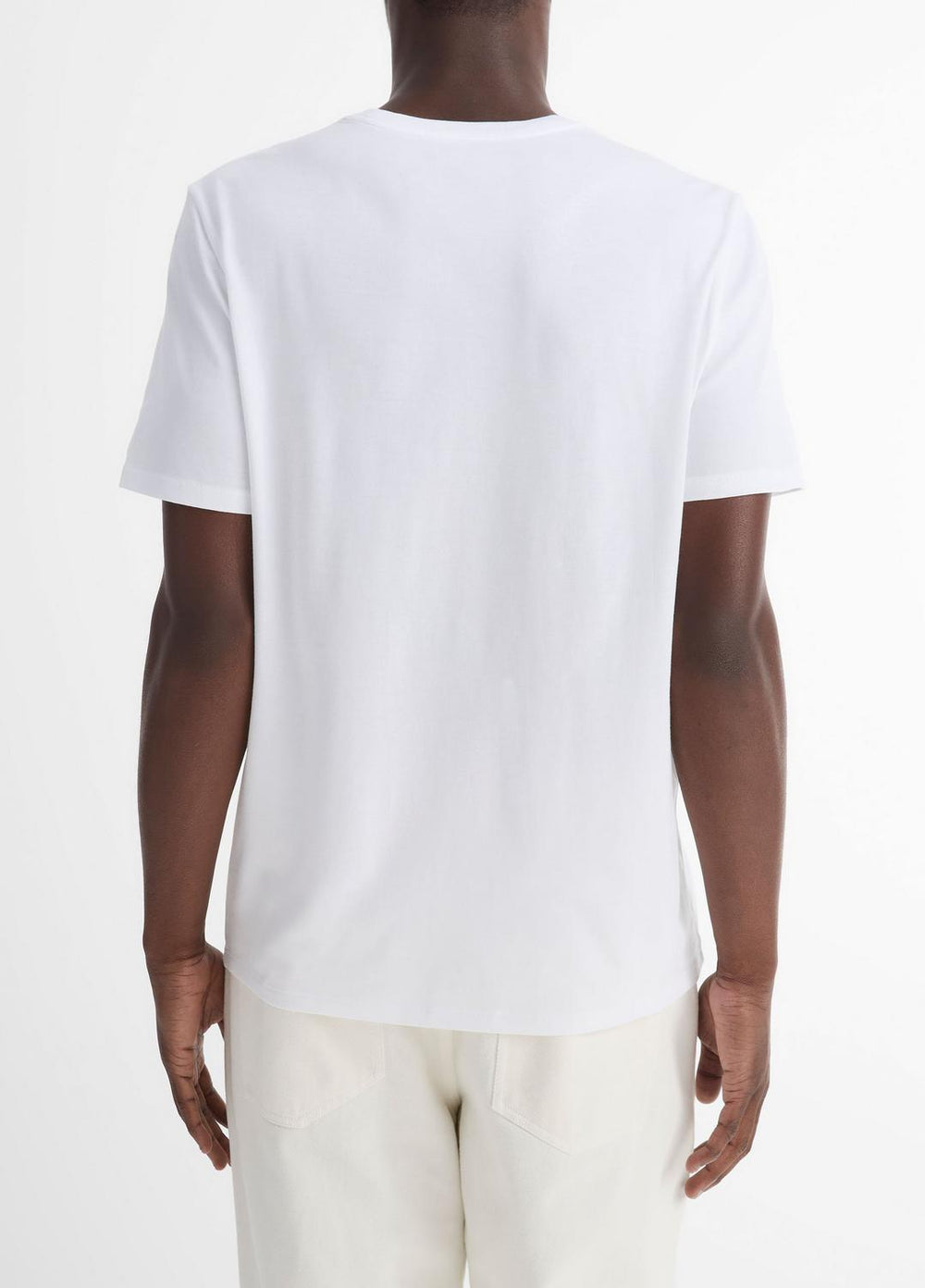 Pima Cotton Crew Neck T-Shirt in Short Sleeve | VINCE Men