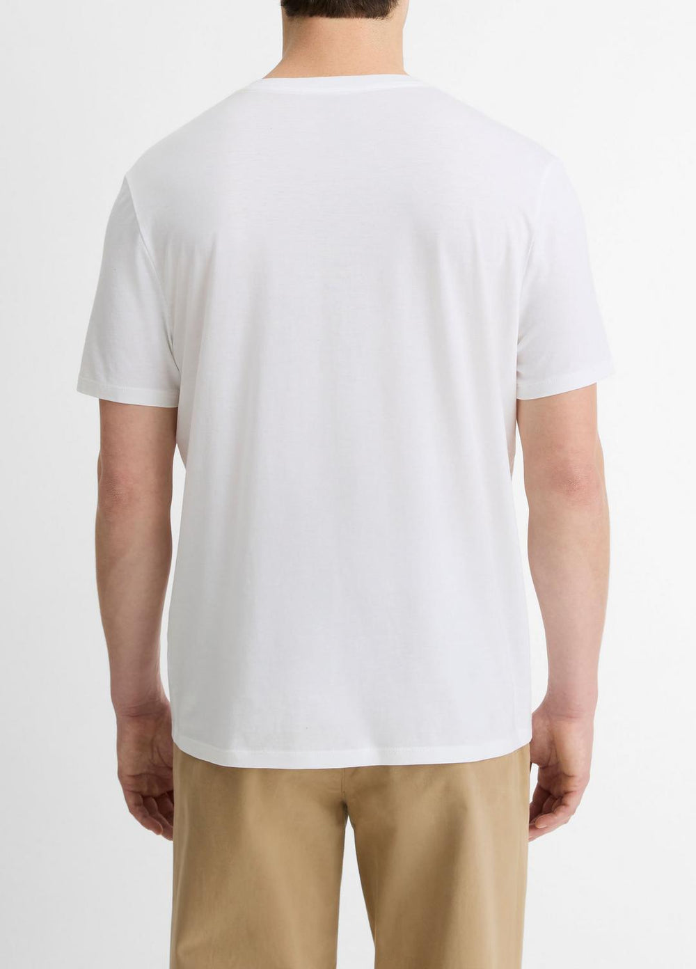 Pima Cotton V-Neck T-Shirt in Short Sleeve | VINCE Men
