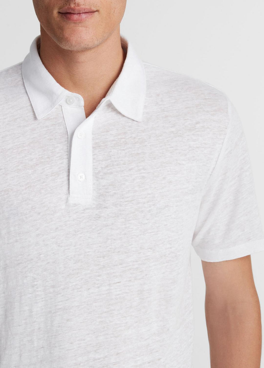 Linen Polo Shirt in Henleys & Polos | VINCE Men