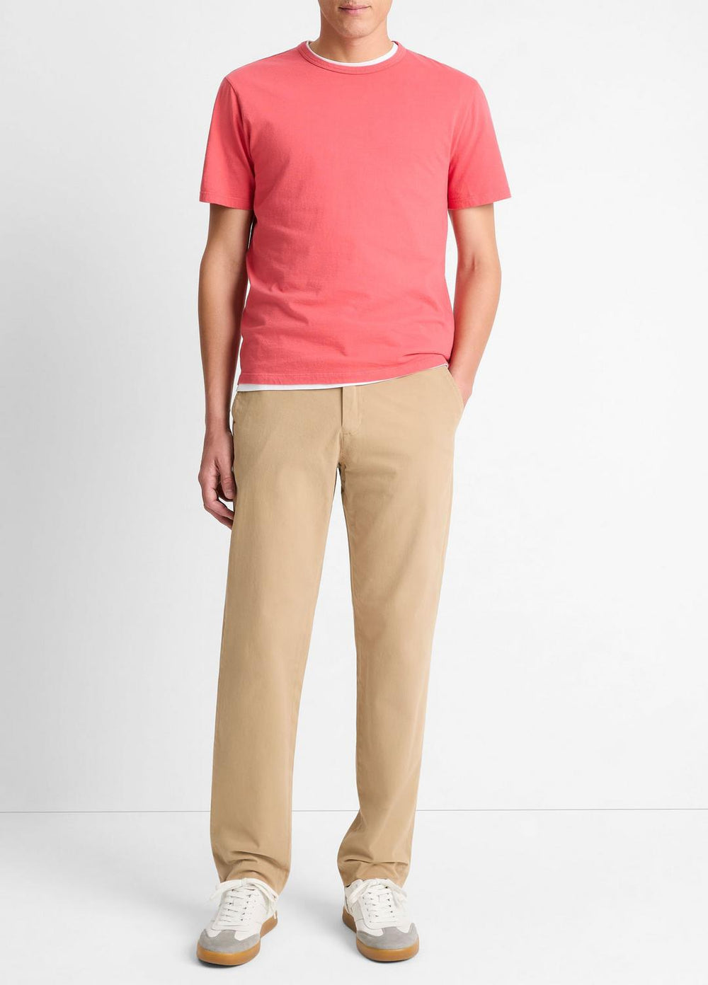 Garment Dye Cotton T-Shirt in Short Sleeve | VINCE Men
