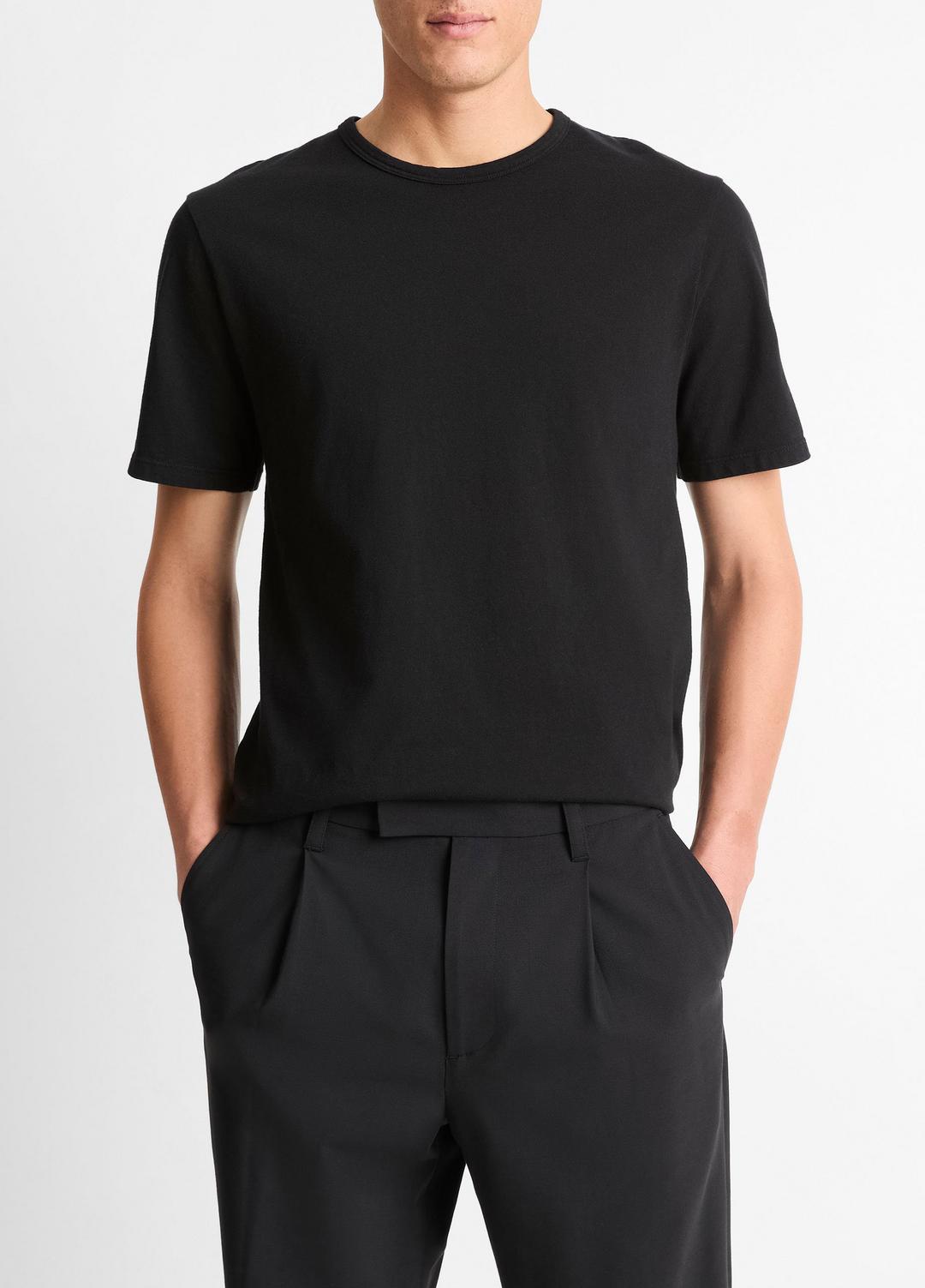 Garment Dye Cotton T-Shirt in Short Sleeve | VINCE Men