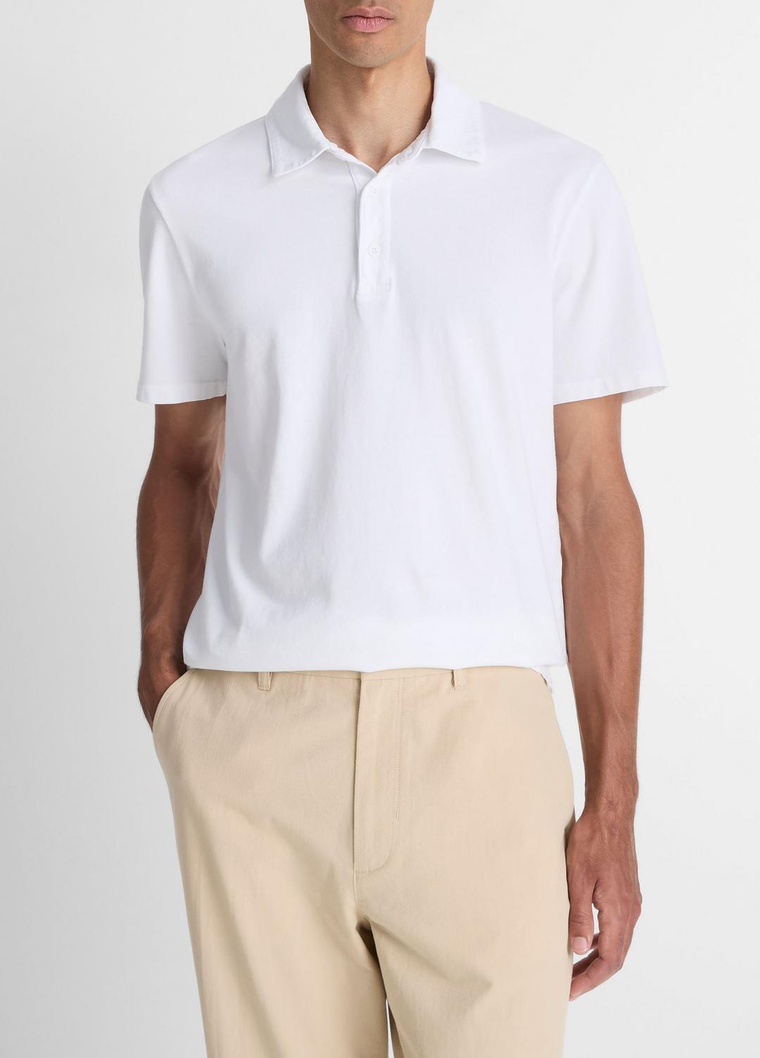 Garment Dye Cotton Polo Shirt in Henleys & Polos | VINCE Men