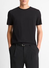 Pima Cotton Crew Neck T-Shirt in Short Sleeve | VINCE Men