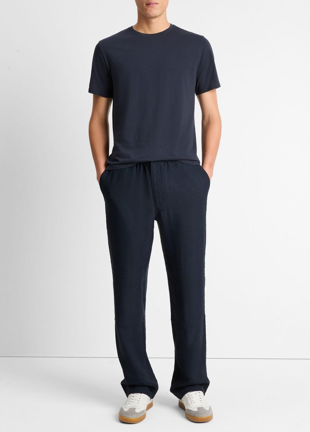 Pima Cotton Crew Neck T-Shirt in Short Sleeve | VINCE Men