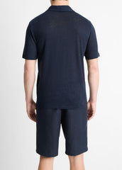 Linen Polo Shirt in Henleys & Polos | VINCE Men