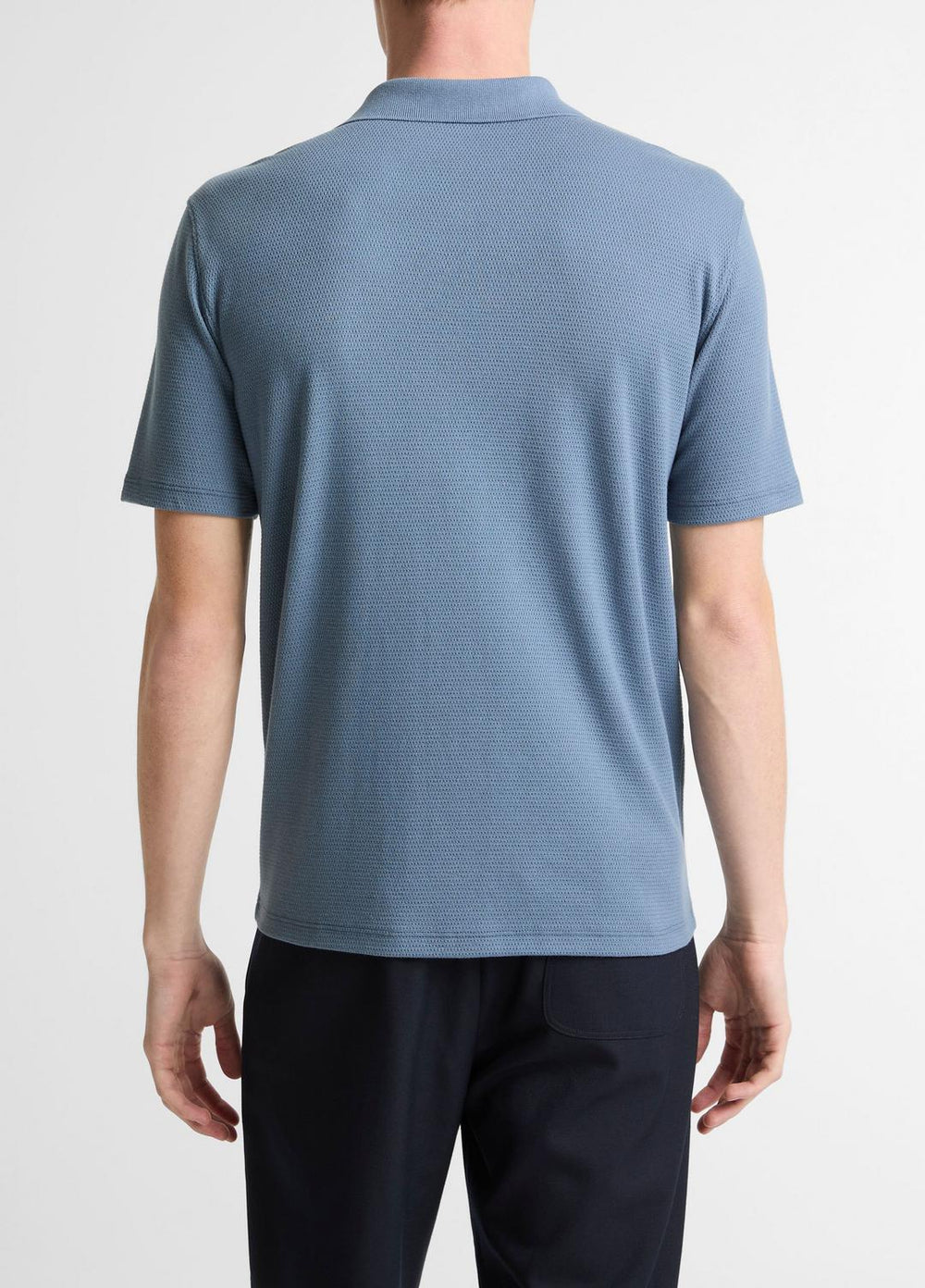 Garment Dye Cotton Polo Shirt in Short Sleeve | VINCE Men