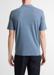 Garment Dye Cotton Polo Shirt in Short Sleeve | VINCE Men
