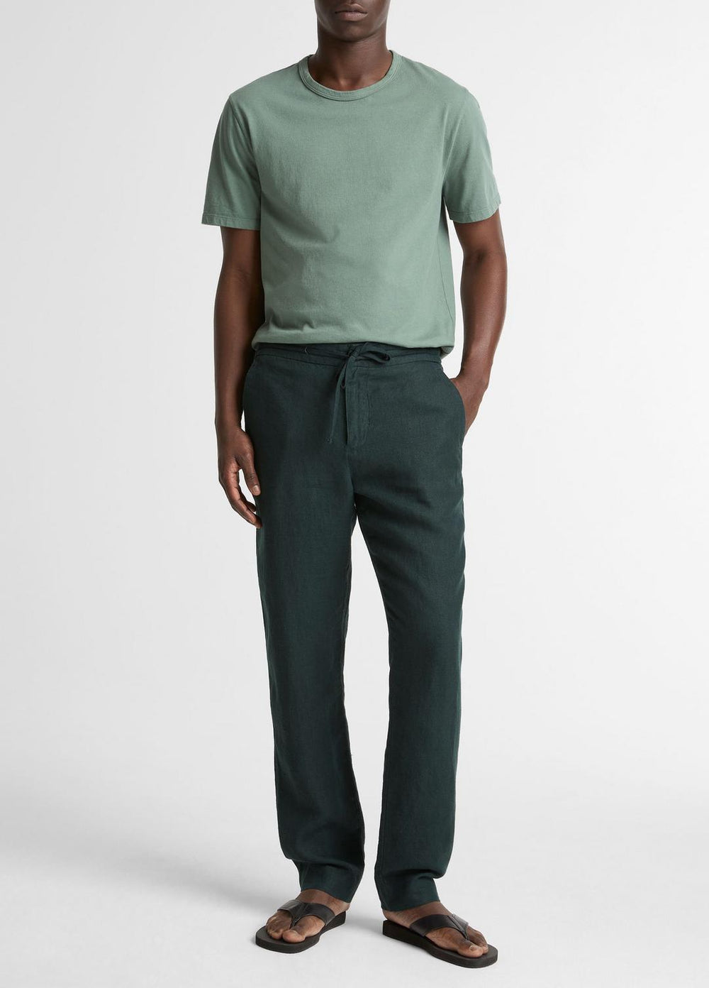 Garment Dye Cotton T-Shirt in Short Sleeve | VINCE Men