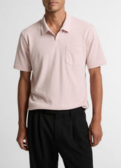 Cotton-Blend Johnny-Collar Polo Shirt in Henleys & Polos | VINCE Men
