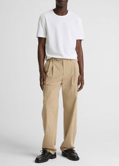 Pima Cotton Piqué Crew Neck T-Shirt in Short Sleeve | VINCE Men