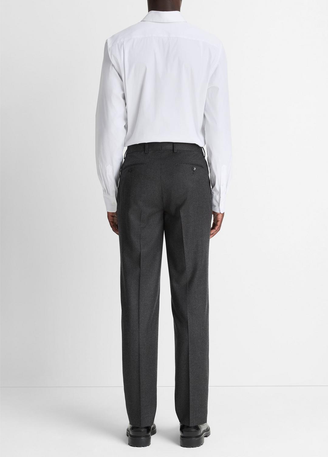 Wool-Silk Flannel Classic Pant in Trousers | VINCE Men