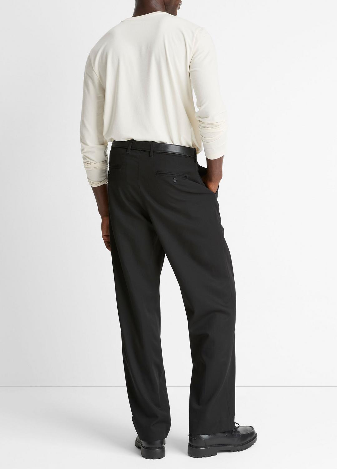 Wool Double-Pleat Suiting Trouser in Trousers | VINCE Men