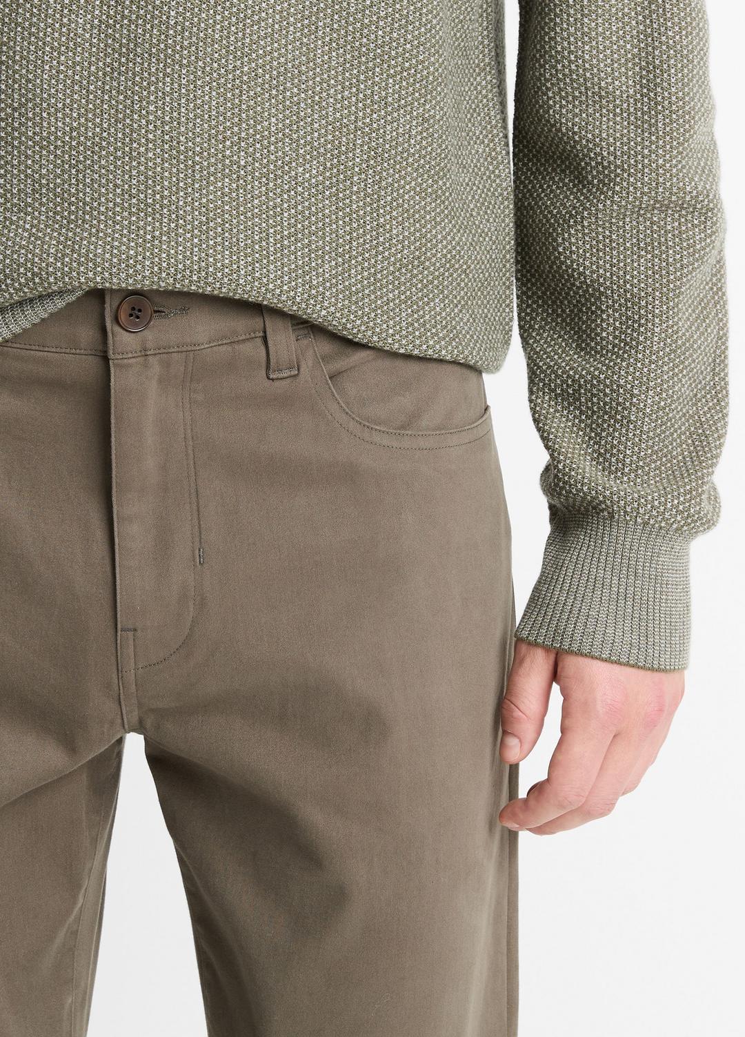Dylan Slim 5-Pocket Peached Stretch-Cotton Pant in Trousers | VINCE Men